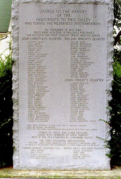 Tinkling Springs Presbyterian Church Monument